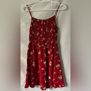 Streetwear Society Dress Size Medium Floral Red Sundress